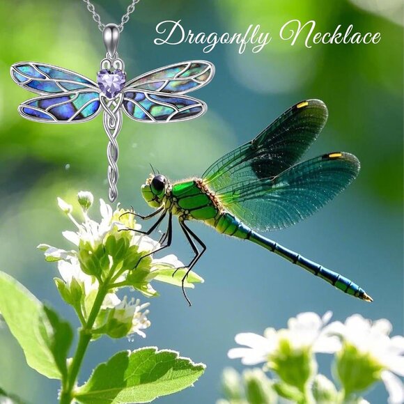 925 Sterling Silver Dragonfly Pendant Necklace for Women – Elegant Jewelry Gift - Picture 6 of 7